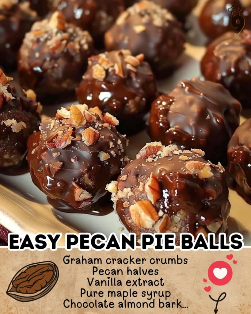 Easy Chocolate Pecan Pie Balls 1 Pecan Pie Balls Pin Pinterest