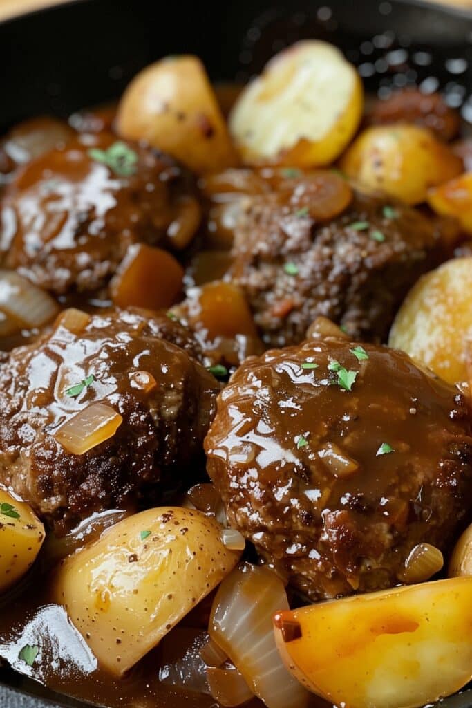 Salisbury Steak And Potato Skillet 2 Pin this Salisbury Steak and Potato Skillet recipe