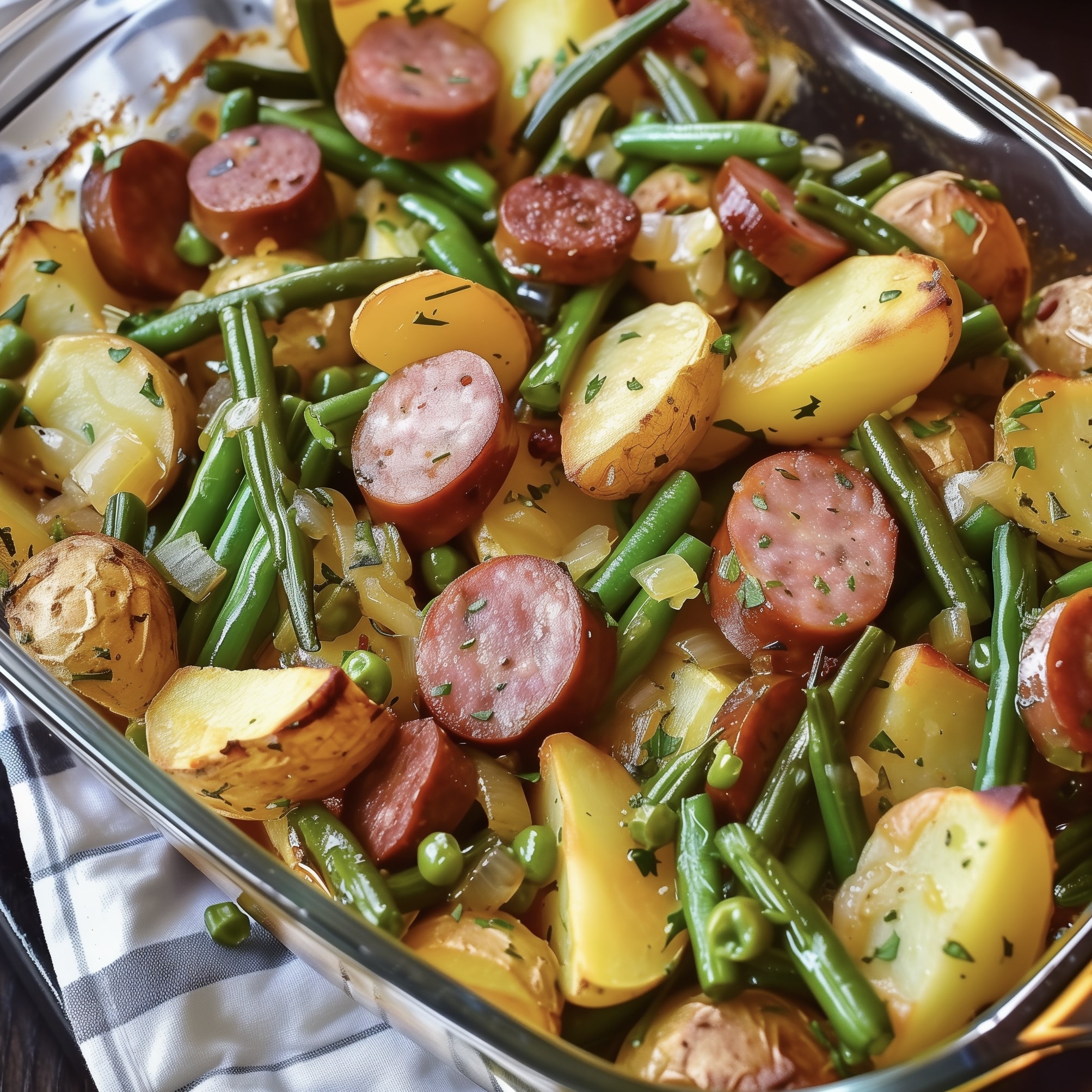 Sausage Green Bean Potato Casserole