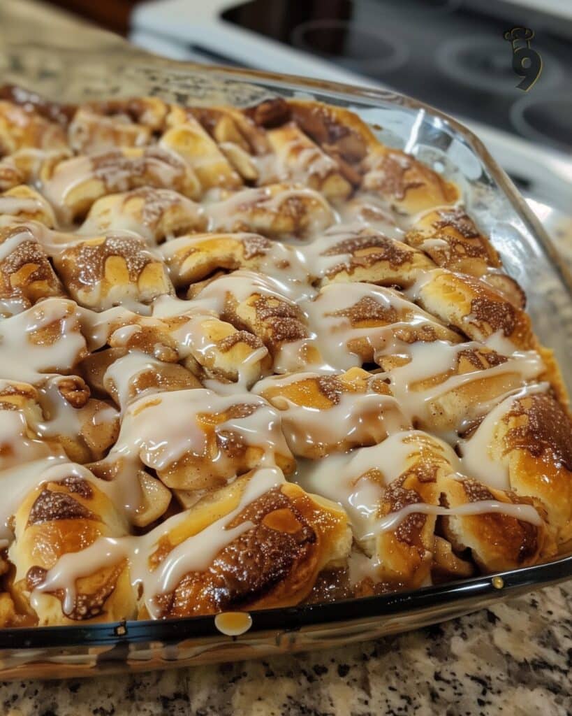 Cinnamon Apple Walnut Bake 2 2 cans of quartered cinnamon rolls 1 can of apple pie filling