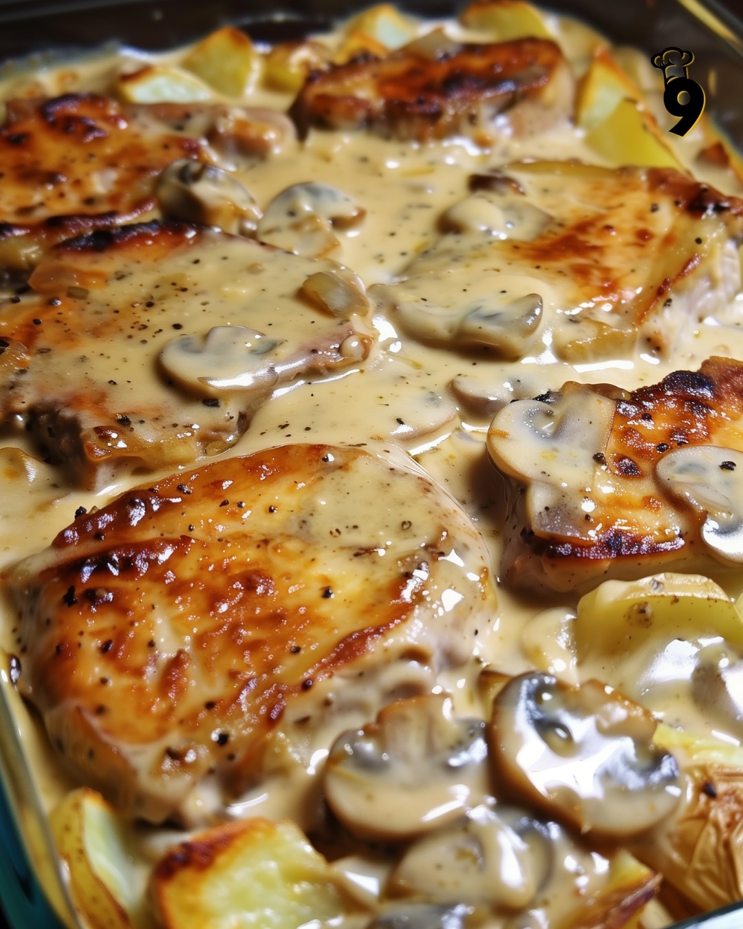 Creamy Pork Chops and Potatoes - Nine Recipes