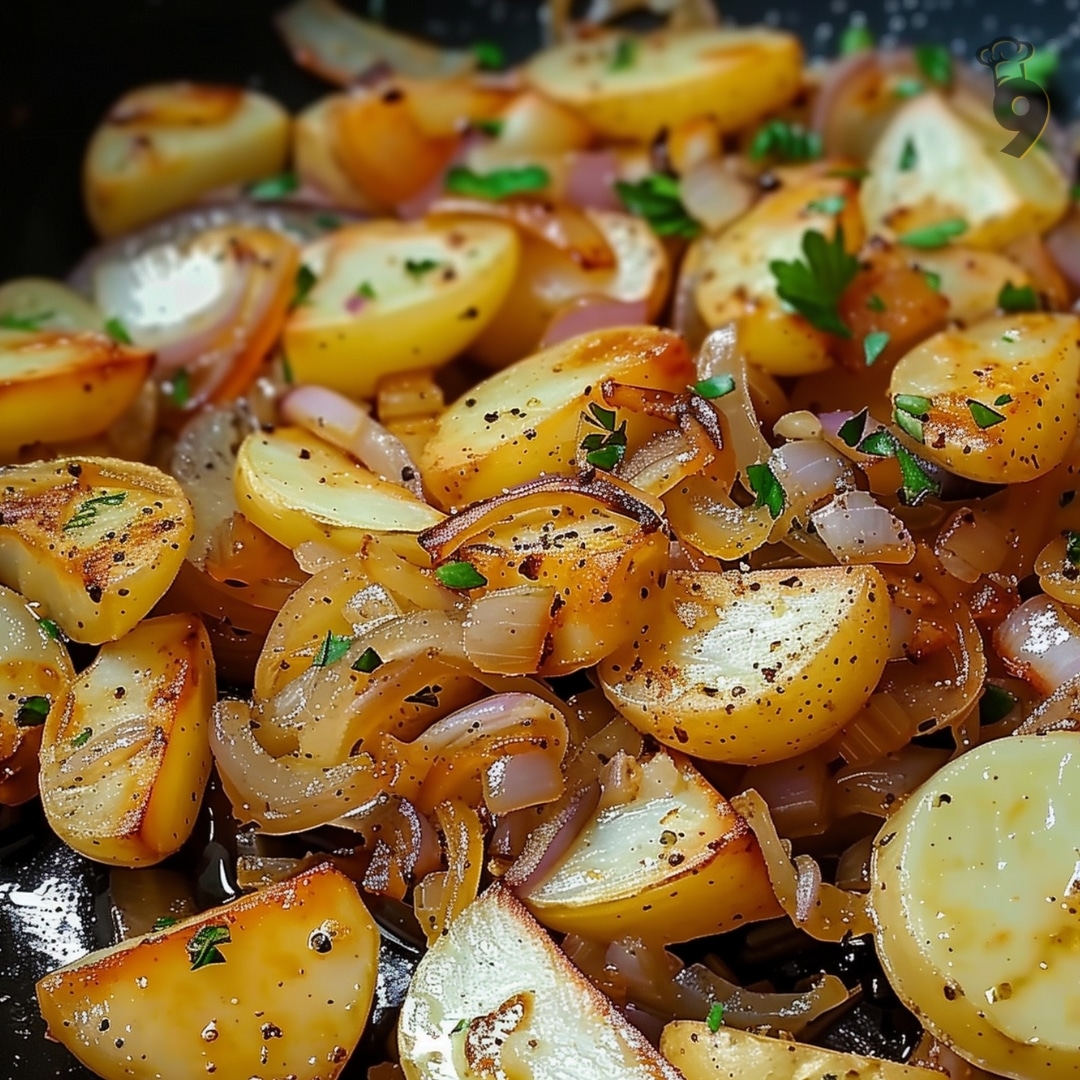 Crispy Fried Potatoes and Onions