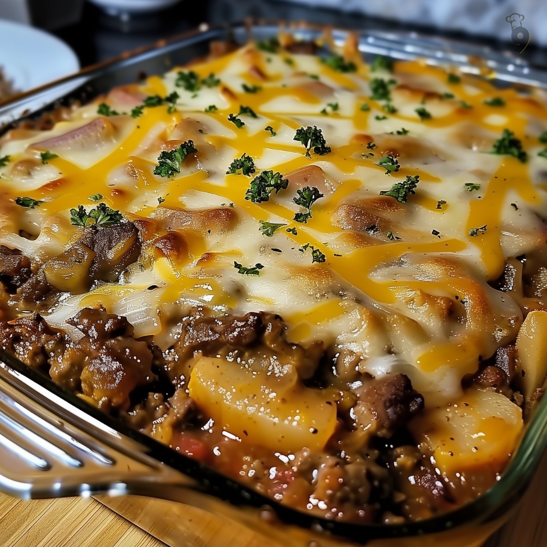 Amish Hamburger Steak Bake Nine Recipes