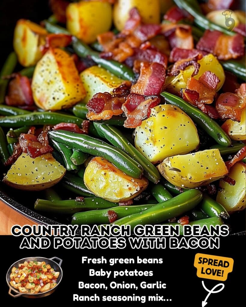 Country Ranch Green Beans and Potatoes with Bacon FB