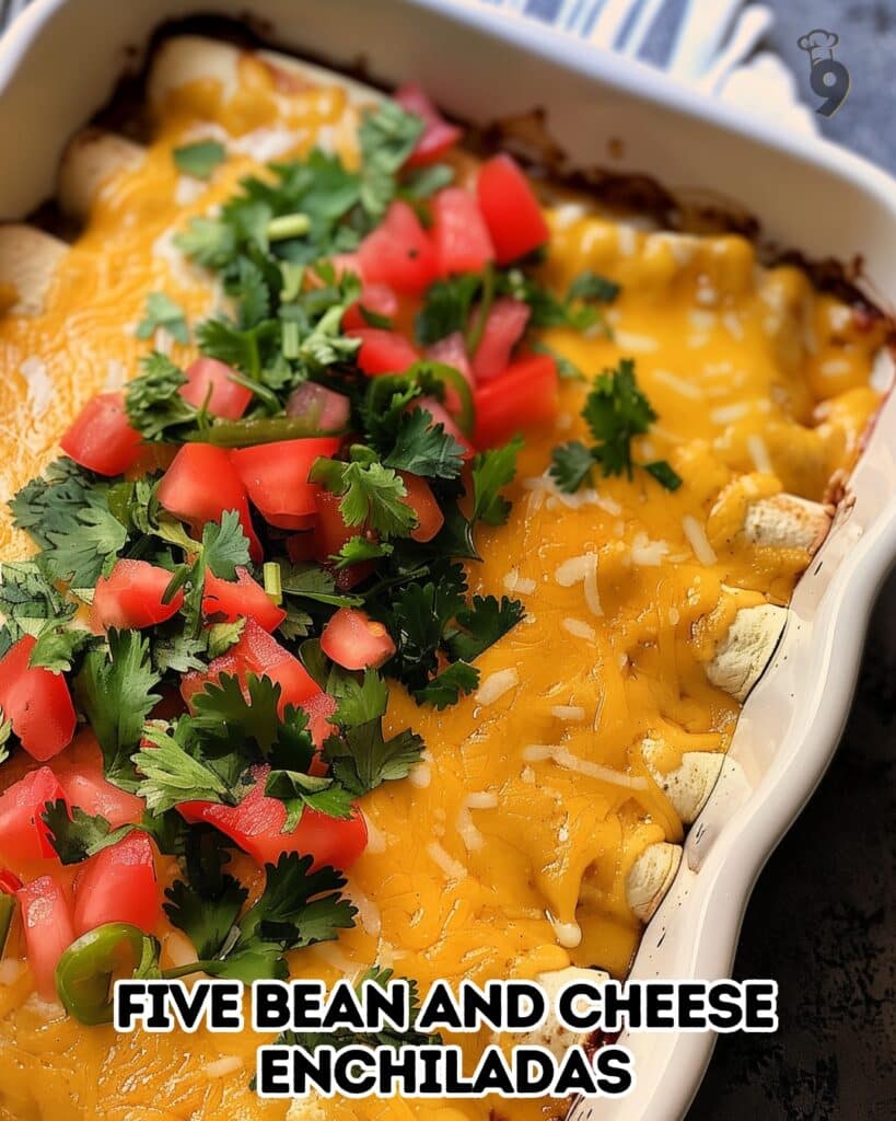 Five Bean and Cheese Enchiladas Pin
