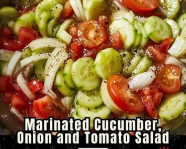 Marinated Cucumber  Onion and Tomato Salad