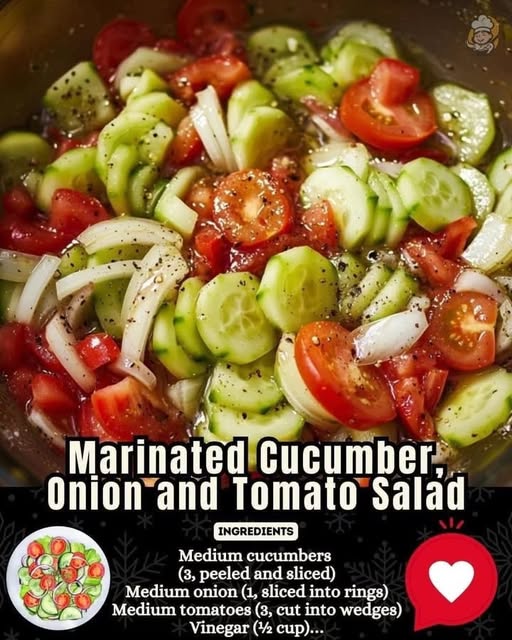 Marinated Cucumber Onion and Tomato Salad 4 Marinated Cucumber Onion and Tomato Salad 1