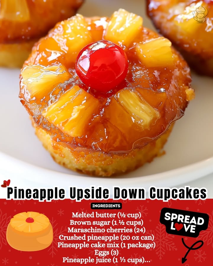 Pineapple Upside Down Cupcakes
