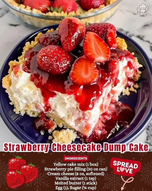 Strawberry Cheesecake Dump Cake 1