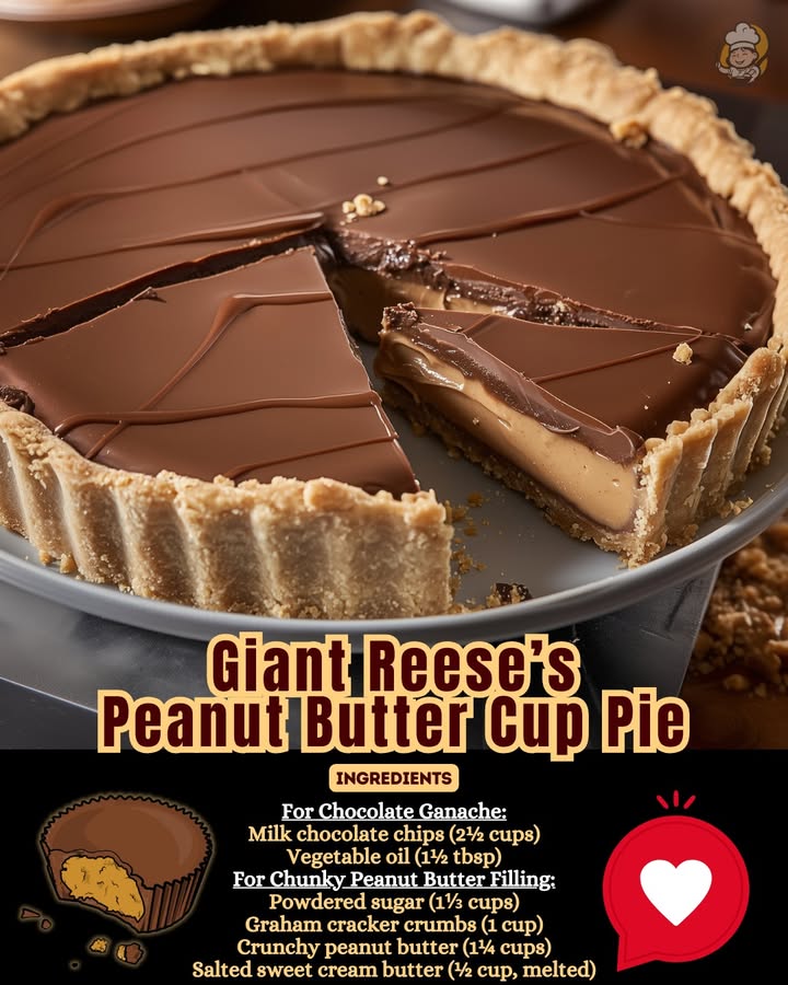 Giant Reese’s Peanut Butter Cup Pie 1 Giant Reeses Peanut Butter Cup Pie